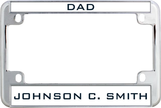 Johnson C Smith Metal Motorcycle License Plate Frame in Dad - ONLINE ONLY