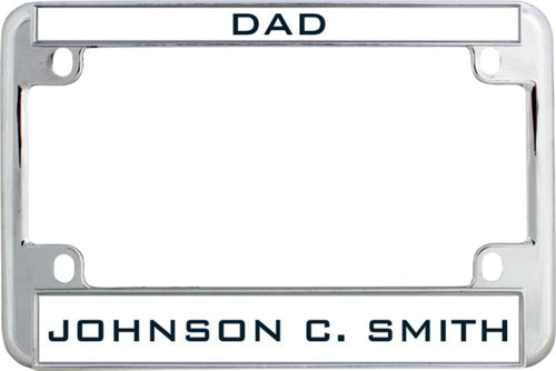 Johnson C Smith Metal Motorcycle License Plate Frame in Dad - ONLINE ONLY