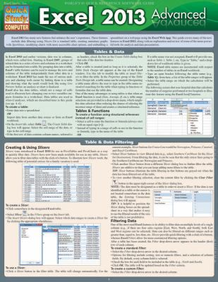 EXCEL ADVANCED 2013